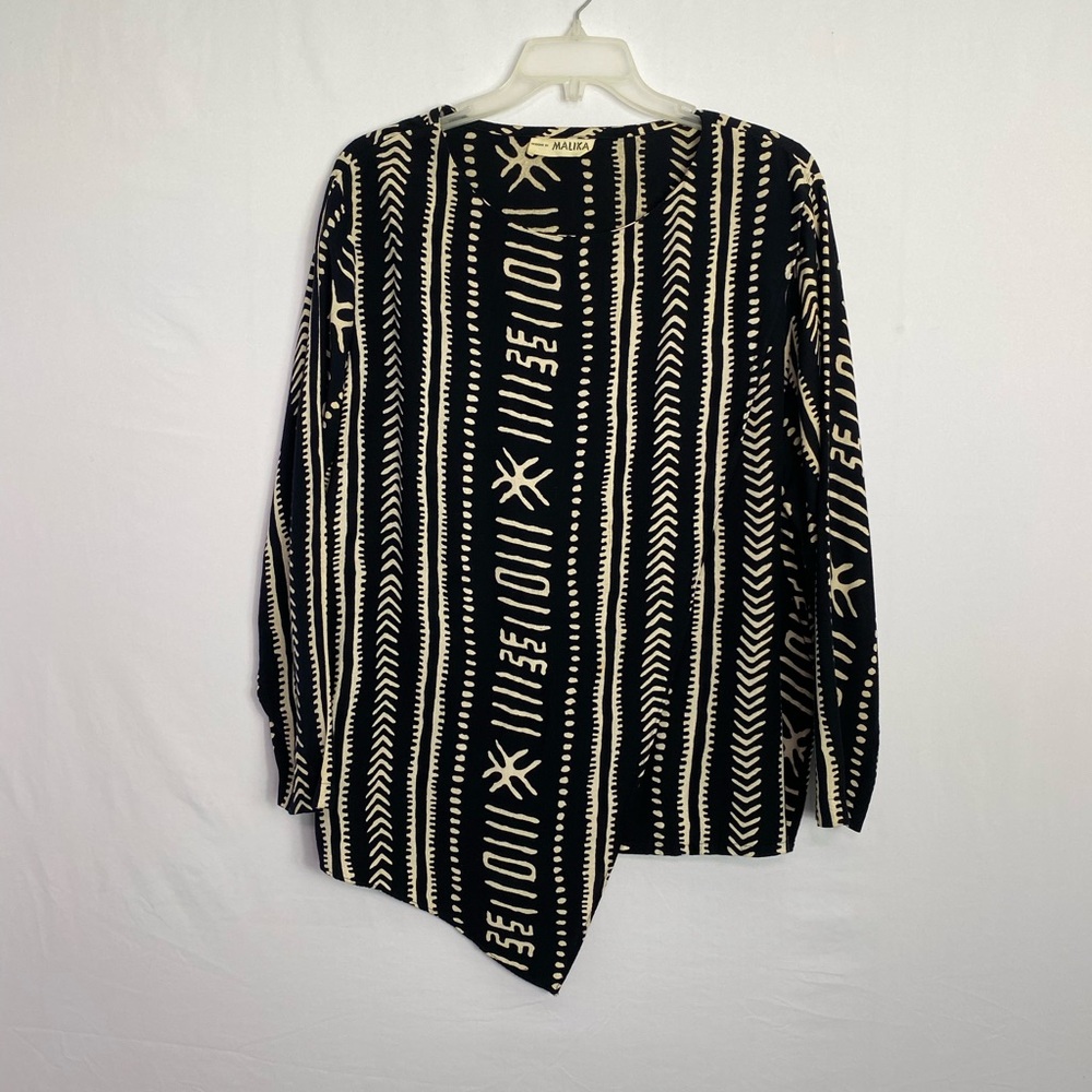 Malika black /cream blouse